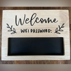 Wifi farmhouse/rustic chic password wooden sign decor